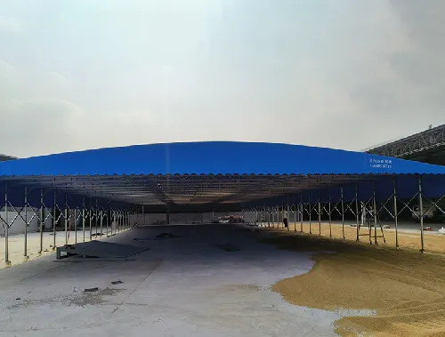 大型弧形顶移动伸缩仓库大篷